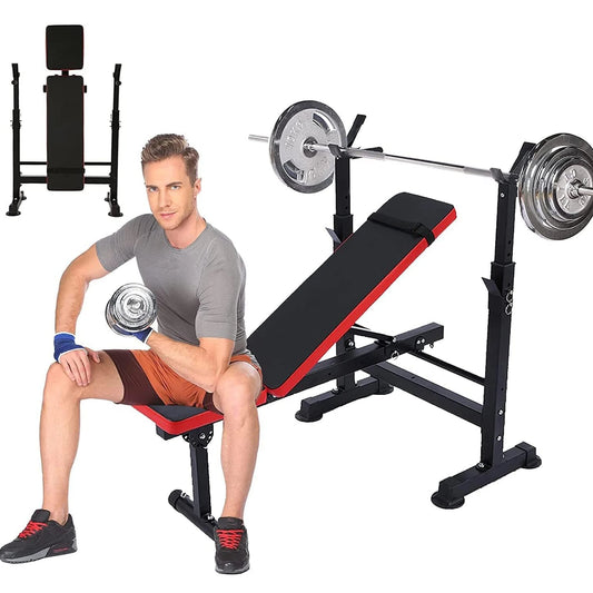 600lbs Weight Bench Set with Squat Rack