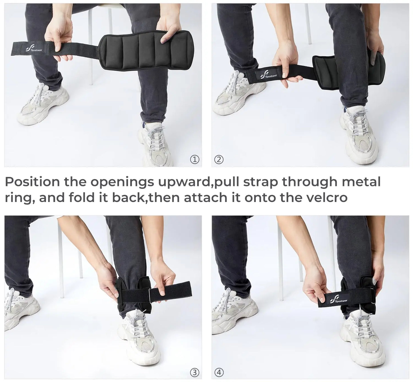 Adjustable 10lb Ankle Weights For Gym Fitness Workout